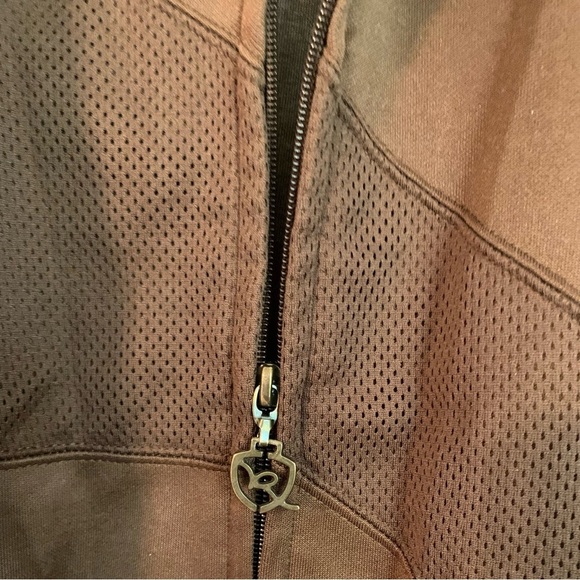 Vintage Authentic Rocawear Brown & White Diagonal Mesh Windbreaker, [Sz 3XL] - Picture 5 of 15